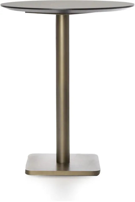 Bartafel Brest 80Ø | Marble Light Grey - 2 kleuren - depauwwonen