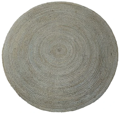 Rond vloerkleed gevlochten jute Pale Aqua in 2 maten by Rocaflor