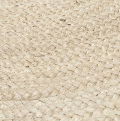 Rond vloerkleed gevlochten jute ivoor wit in 3 maten by Rocaflor