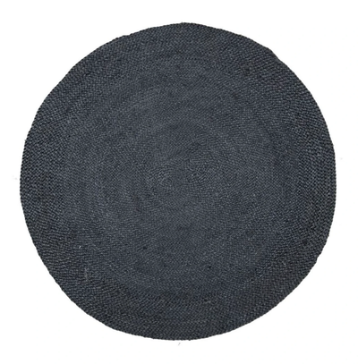 Rond vloerkleed gevlochten jute Zwart in 2 maten by Rocaflor