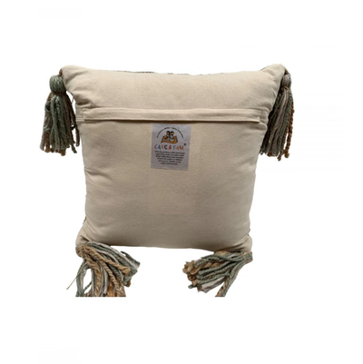 Kussen Naturel Jute Wol Sage by Rocaflor