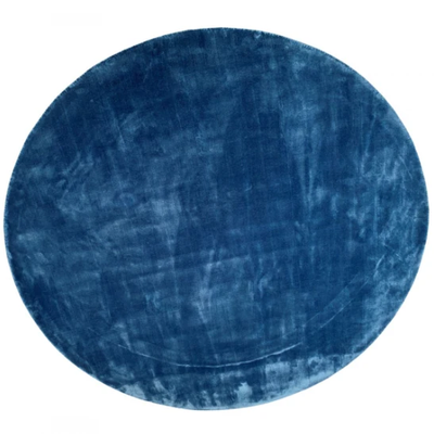 Vloerkleed Tencel rond laagpolig blauw - in 4 maten by Rocaflor