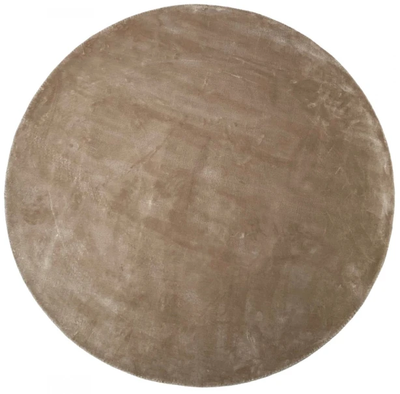 Vloerkleed Tencel rond laagpolig zandkleur - in 2 maten by Rocaflor