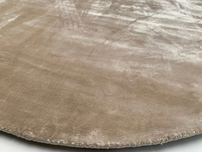 Vloerkleed Tencel rond laagpolig zandkleur - in 2 maten by Rocaflor