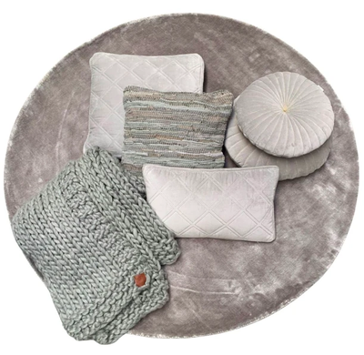 Vloerkleed Tencel rond laagpolig zilvergrijs - in 4 maten by Rocaflor