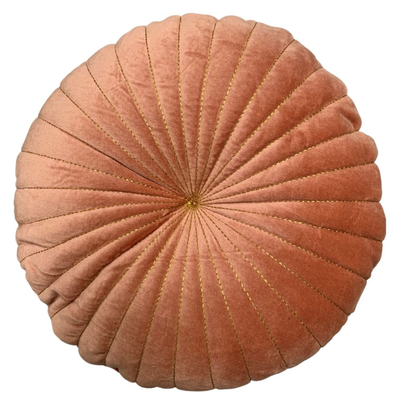 Kussen rond fluweel oud roze in 2 maten by Rocaflor