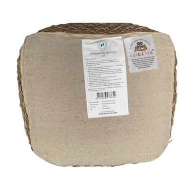 Poef Naturel Handgewoven Jute - 40x40 by Rocaflor