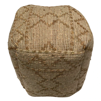 Poef Zeegras PET natural - 40x40 by Rocaflor