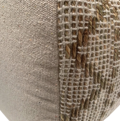 Poef Zeegras PET natural - 40x40 by Rocaflor