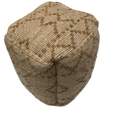 Poef Zeegras PET natural - 40x40 by Rocaflor