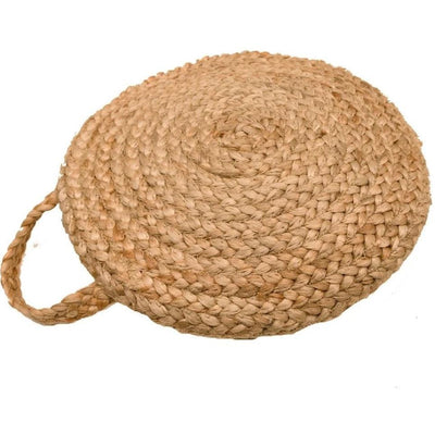 Kussen rond jute met handgreep by Rocaflor