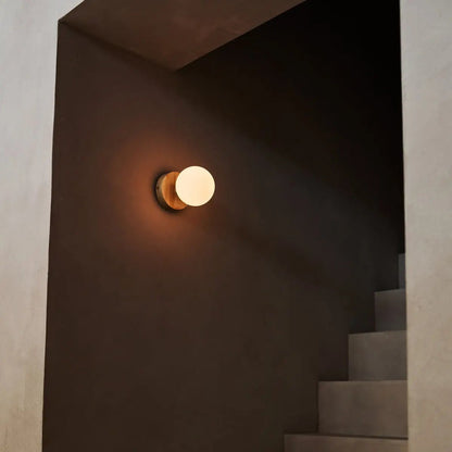 Wandlamp Oplaadbaar Richella Lichtbruin hout