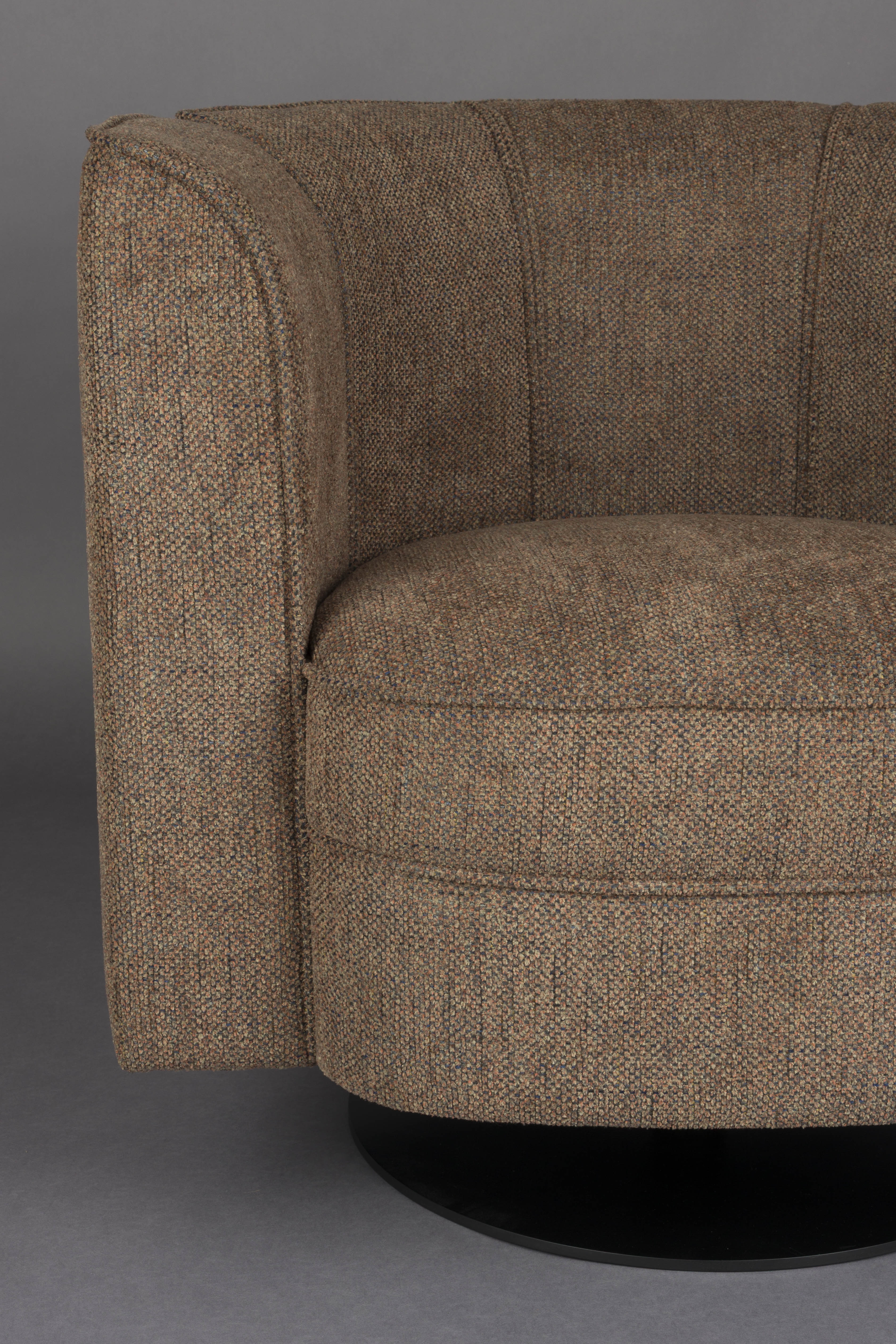 Lounge Chair Flower Brown