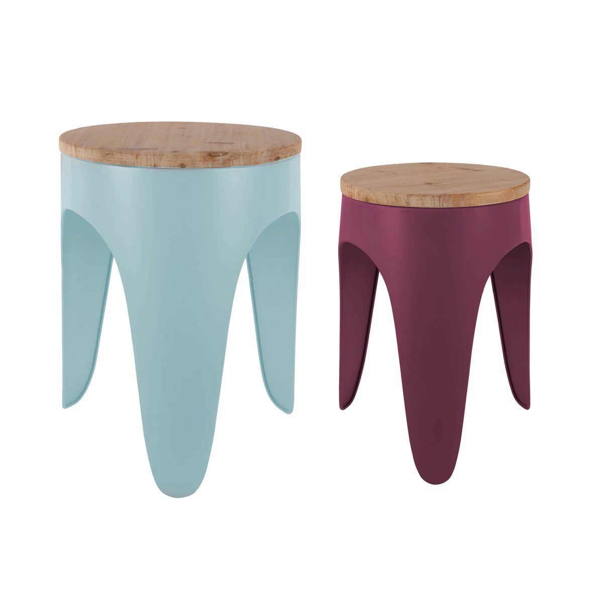 Krukjesset Dubbel Funky Blauw en Rood by Leitmotiv