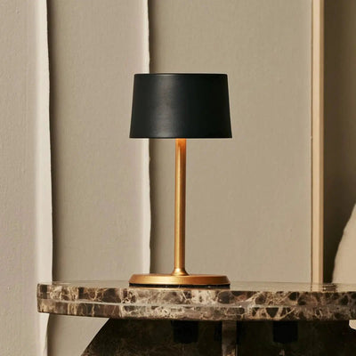 Tafellamp oplaadbaar David Zwart & Goud 2 op 1 met verstelbare hoogte by Tavellio - Amsterdam