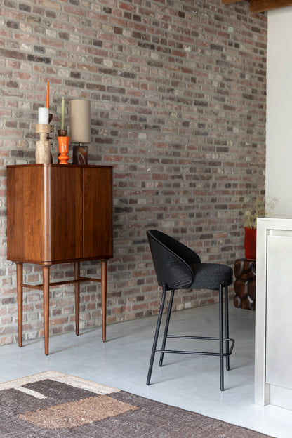 Counter Chair Rodin BouclÃ© Black