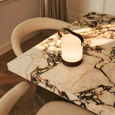 Tafellamp oplaadbaar Avery donkerbruin hout by Tavellio - Amsterdam