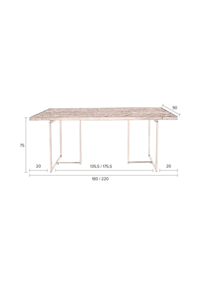 Eetafel Class 180x90 Black by Dutchbone