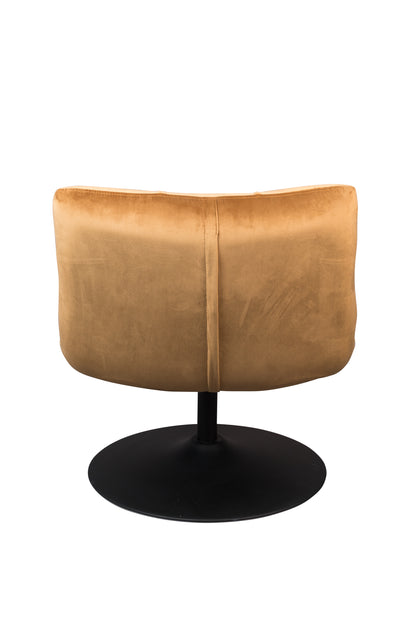 Lounge Chair Bar Velvet Golden Brown