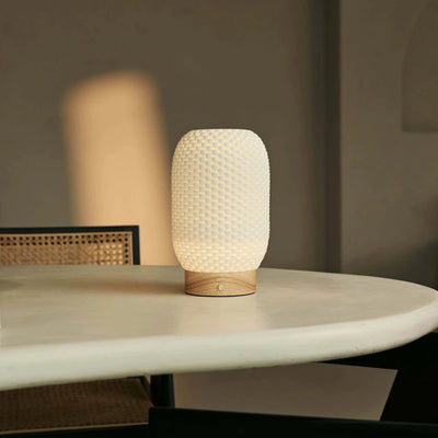 Tafellamp oplaadbaar Aurora lichtbruin by Tavellio - Amsterdam