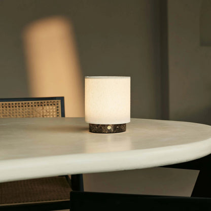 Tafellamp oplaadbaar Mauve Beige & Brown/Emperador Dark