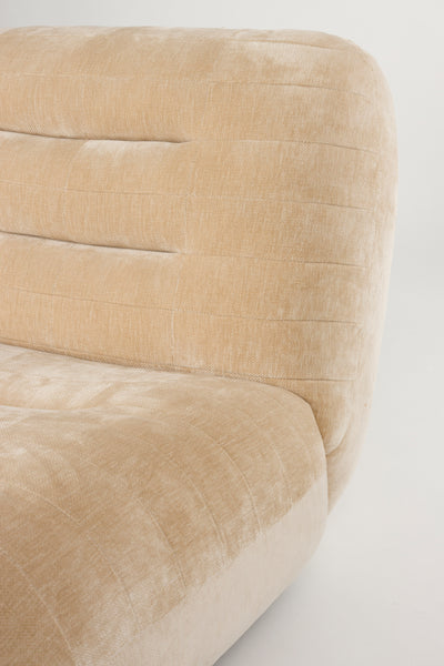 Fauteuil Wyatt Velours Beige by Dutchbone