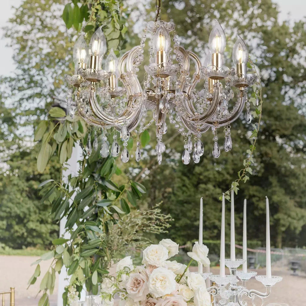 Buitenkroonluchter Utah Outdoor 8L – Luxe Buiten Hanglamp met 8 Lichtpunten by Searchlight