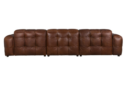 Sofa Hackman 4,5-Seater Leather Chocolate