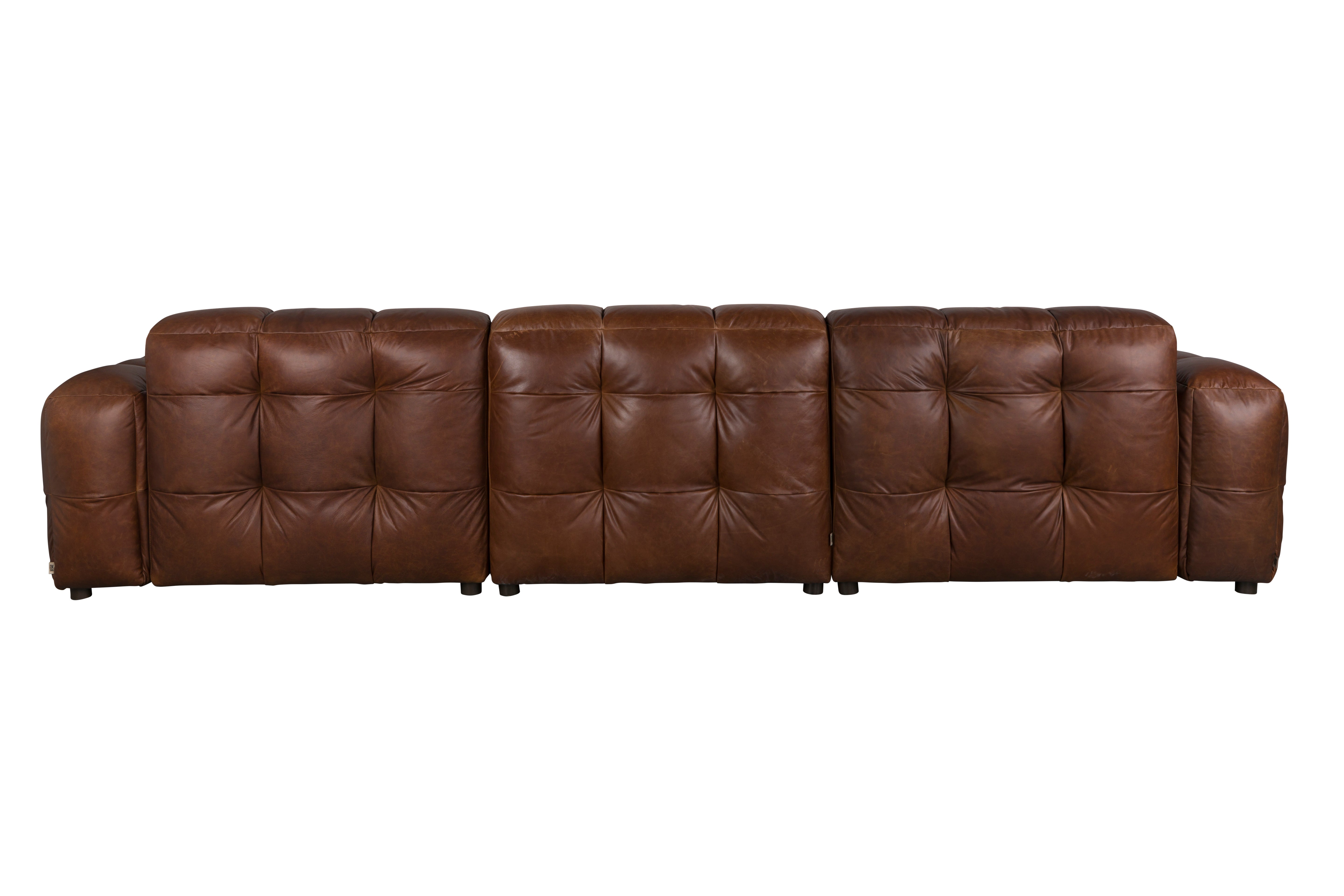 Sofa Hackman 4,5-Seater Leather Chocolate