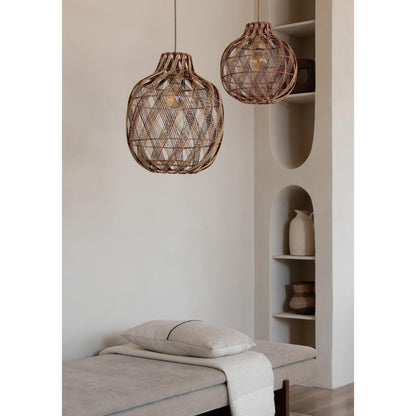 Hanglamp Mendoza - Naturel/Bruin - Ø35cm - depauwwonen