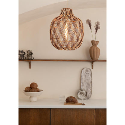 Hanglamp Mendoza - Naturel/Bruin - Ø40cm - depauwwonen