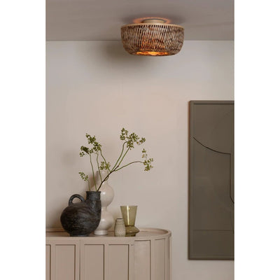 Plafonniere Barbados - Naturel/Bruin - Ø35cm by GOOD&MOJO