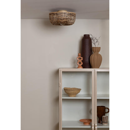Plafonniere Barbados - Naturel/Bruin - Ø35cm - depauwwonen