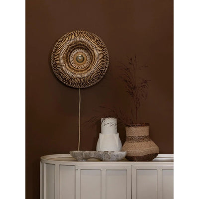 Wandlamp Barbados - Naturel/Bruin - Ø35cm by GOOD&MOJO