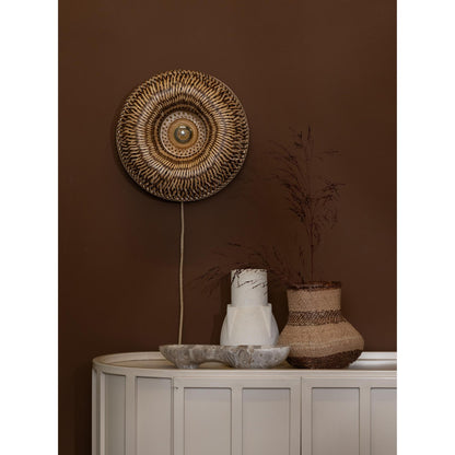 Wandlamp Barbados - Naturel/Bruin - Ø35cm - depauwwonen