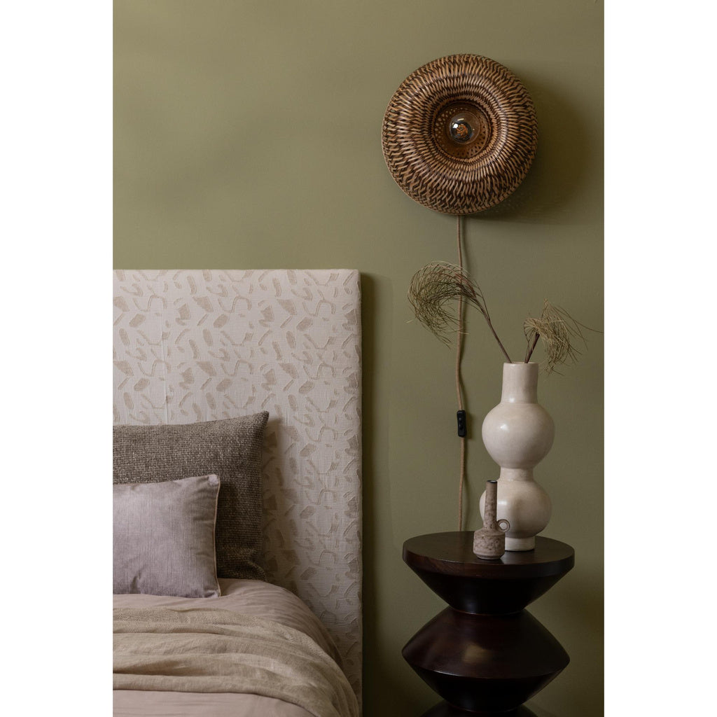 Wandlamp Barbados - Naturel/Bruin - Ø35cm - depauwwonen