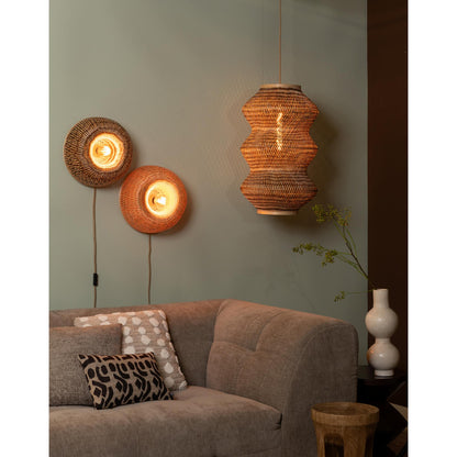 Wandlamp Barbados - Naturel/Bruin - Ø35cm - depauwwonen