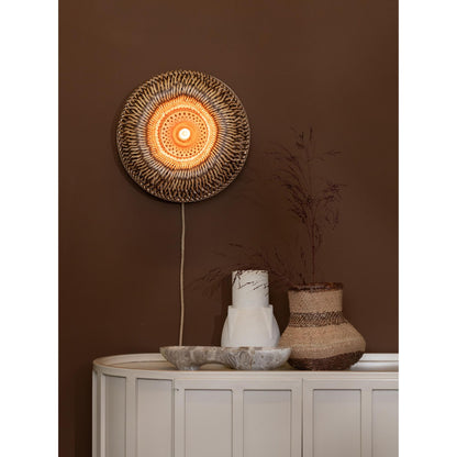 Wandlamp Barbados - Naturel/Bruin - Ø35cm - depauwwonen