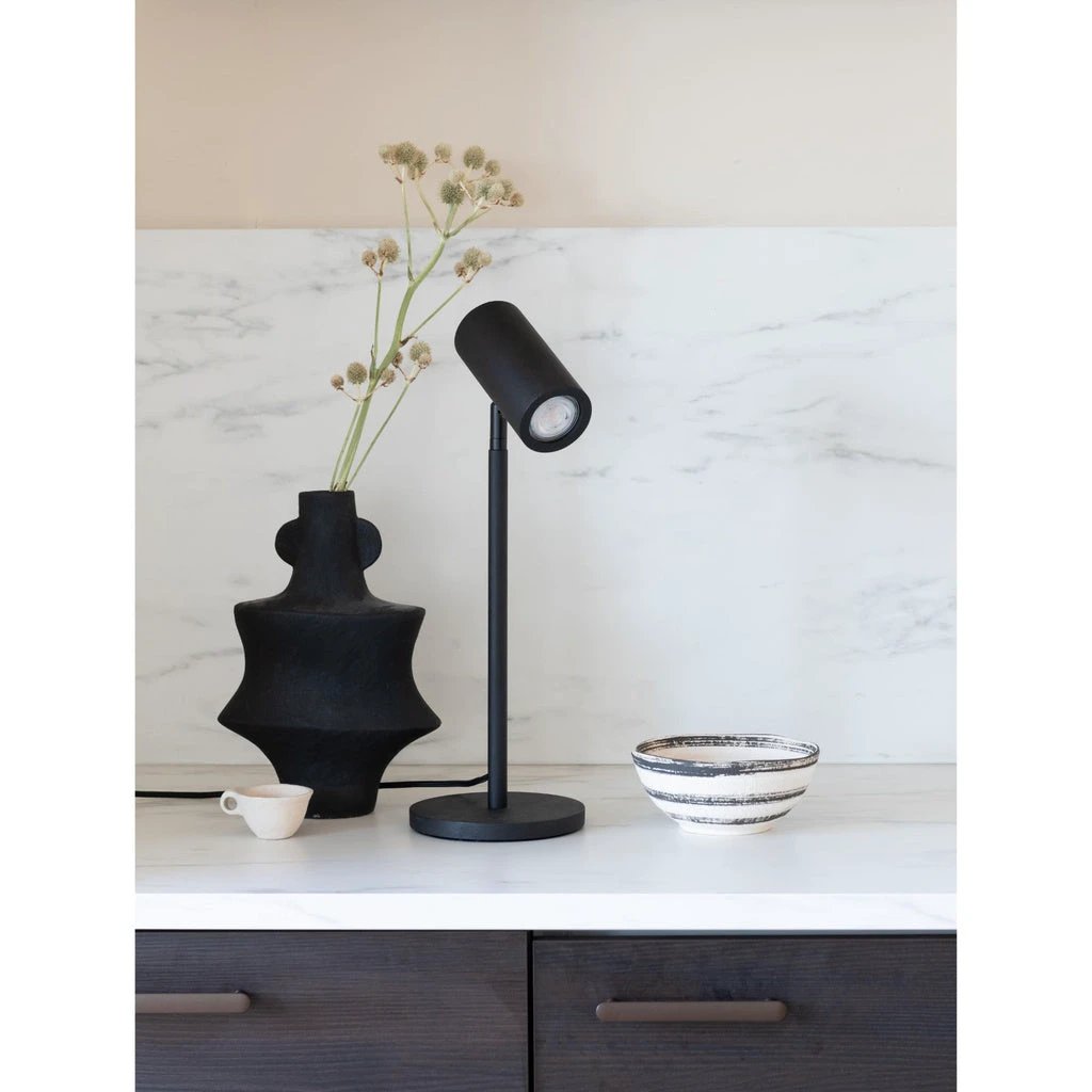 Tafellamp Java - Zwart - Ø18cm x 47cm by GOOD&MOJO