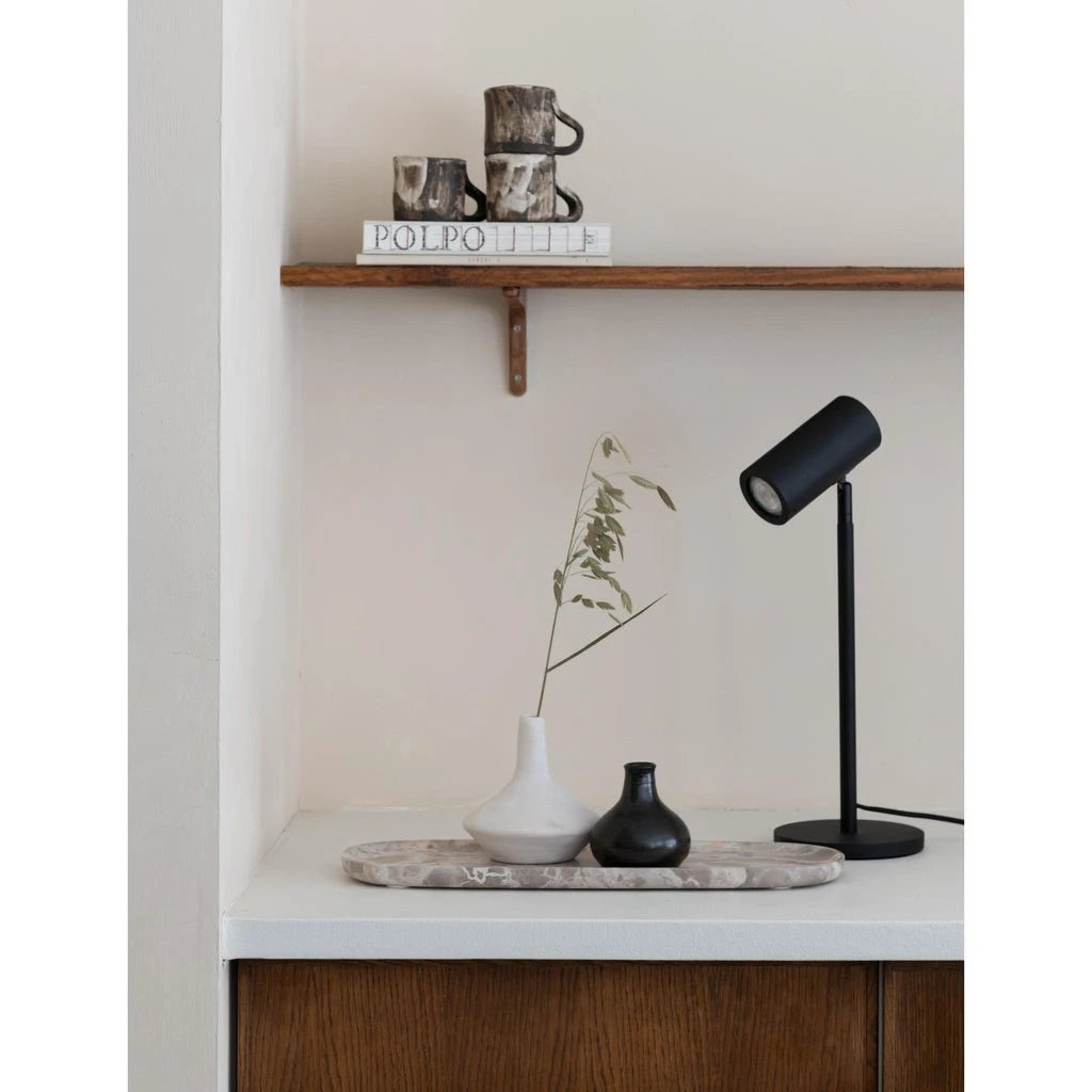 Tafellamp Java - Zwart - Ø18cm x 47cm by GOOD&MOJO