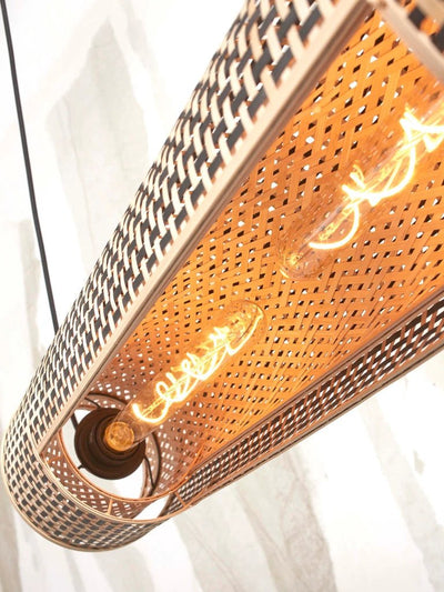 Hanglamp Bhutan Bamboe cilinder - zwart/naturel by GOOD&MOJO