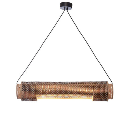 Hanglamp Bhutan Bamboe cilinder - zwart/naturel by GOOD&MOJO
