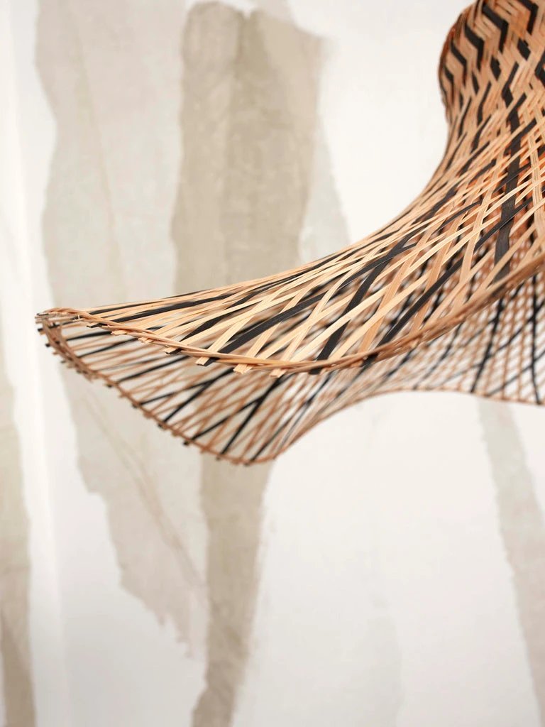 Plafondlamp Ibiza Bamboe zwart/naturel - L by GOOD&MOJO