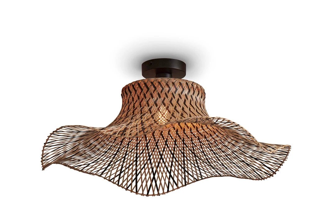 Plafondlamp Ibiza Bamboe zwart/naturel - L by GOOD&MOJO