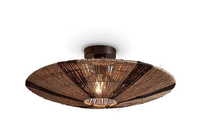 Plafondlamp Iguazu Jute zwart/naturel - L by GOOD&MOJO