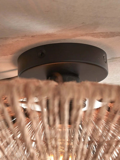 Plafondlamp Iguazu Jute zwart/naturel - L by GOOD&MOJO