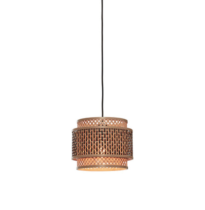 Hanglamp Bhutan - Bamboe/Zwart - Ø25cm - depauwwonen