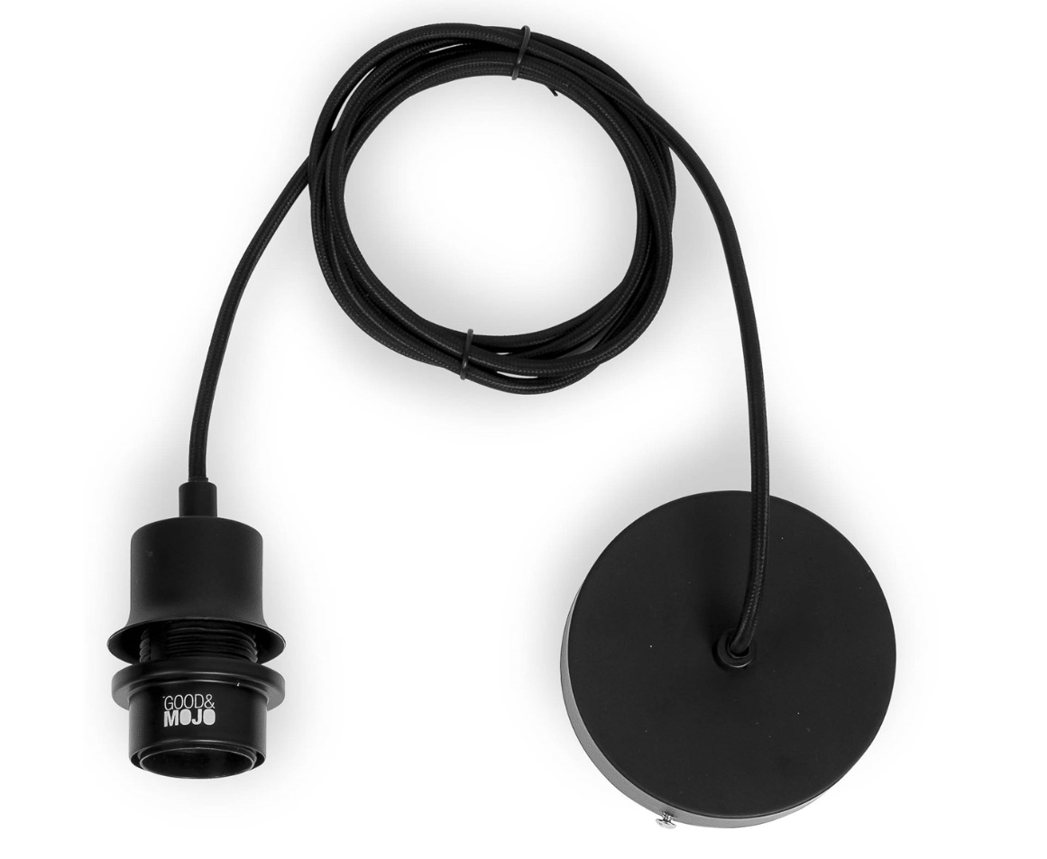 Hanglamp Bhutan - Bamboe/Zwart - Ø25cm - depauwwonen