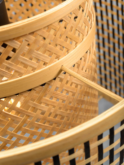 Hanglamp Bhutan - Bamboe/Zwart - Ø40cm by GOOD&MOJO