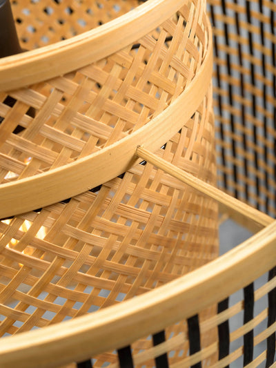 Hanglamp Bhutan - Bamboe/Zwart - Ø40cm by GOOD&MOJO